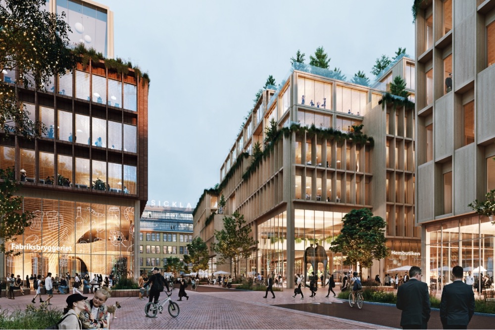 スウェーデンの木造都市計画「ストックホルム・ウッド・シティ」
