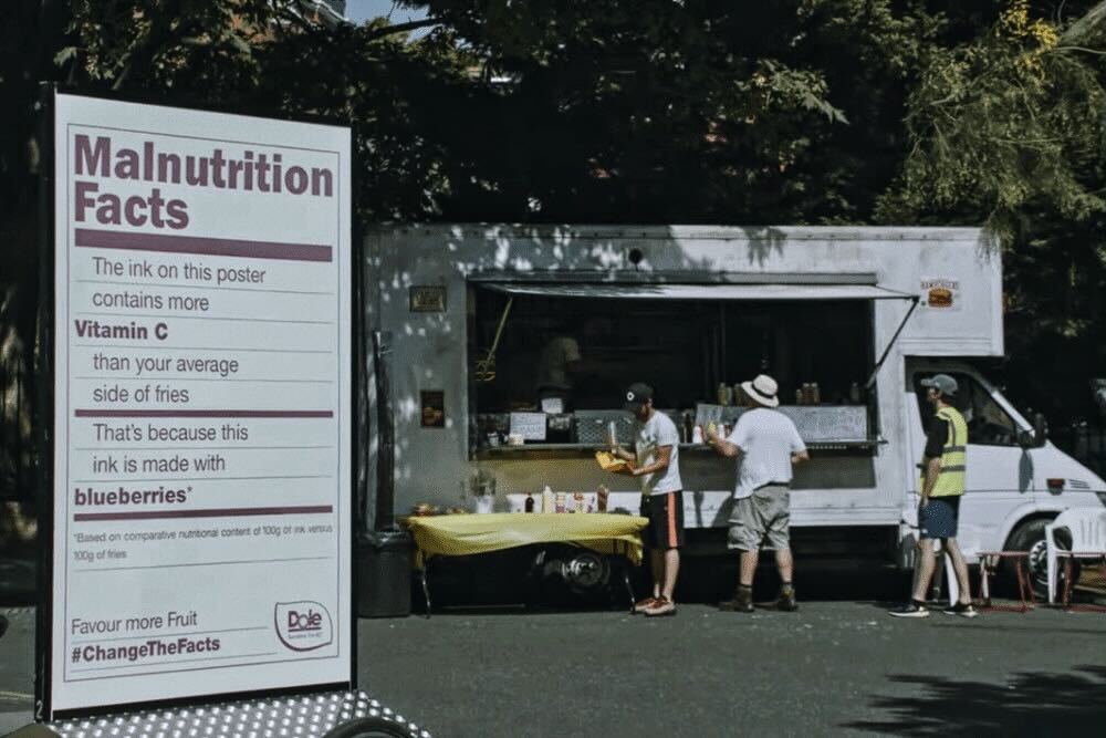 普段の食事よりもビタミンが多く含まれるポスター「Malnutrition Labels」