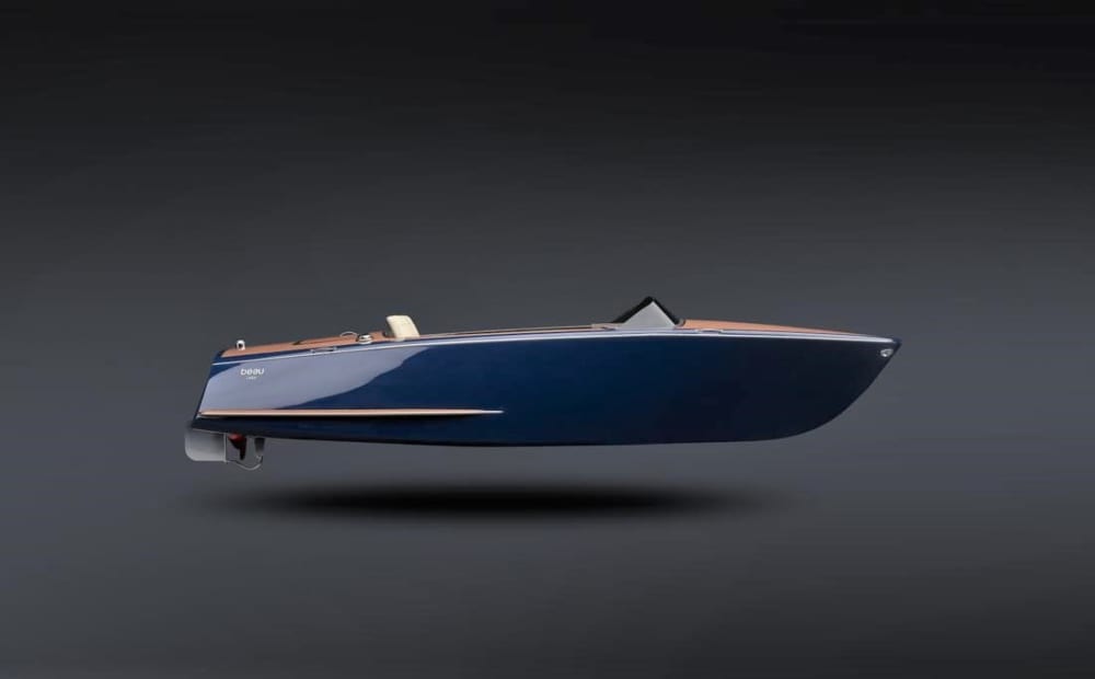 クラシックなデザインの電動ボート「Tahoe-14 Electric Boat」